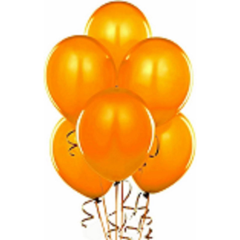 Paquet de 100 ballons en latex de qualité supérieure PMU 11 pouces Partytex, Soleil levant orange