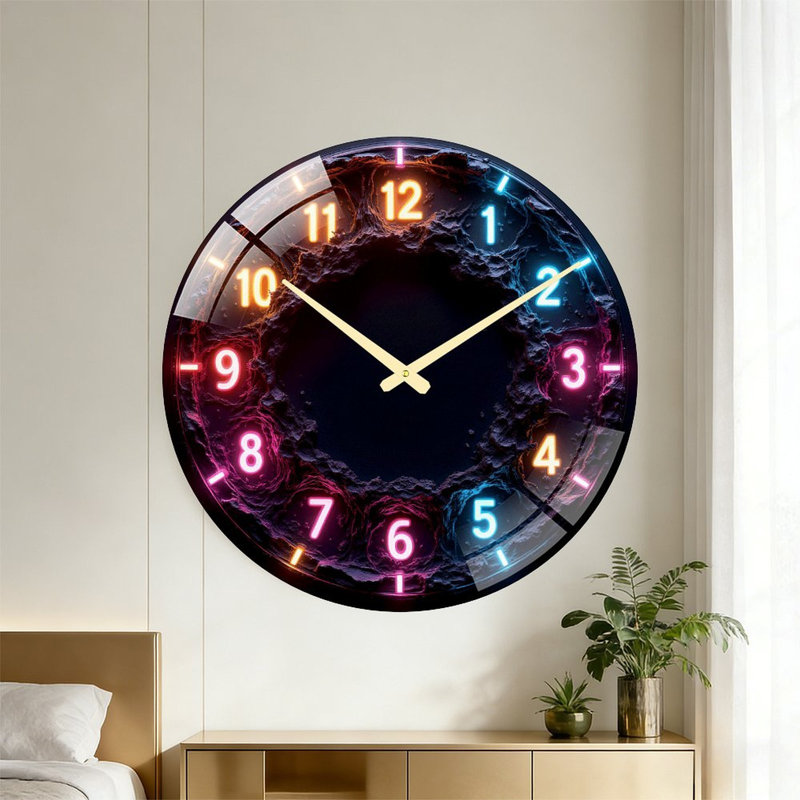 Horloge murale Neon