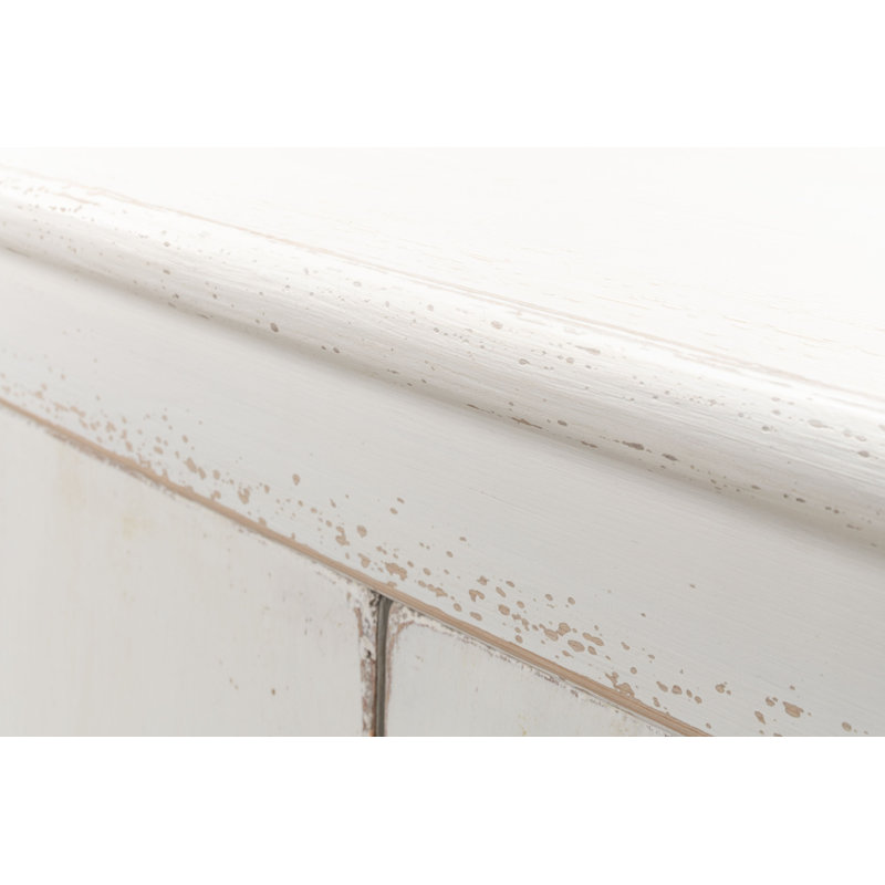 Momeyer 122'' Solid Wood Sideboard, White/White