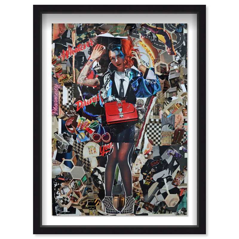 Oliver Gal Katy Hirschfeld - Retro Diner Fashion - Luxury Shadowbox Framed Wall Art, 37.5" H x 25.5" W