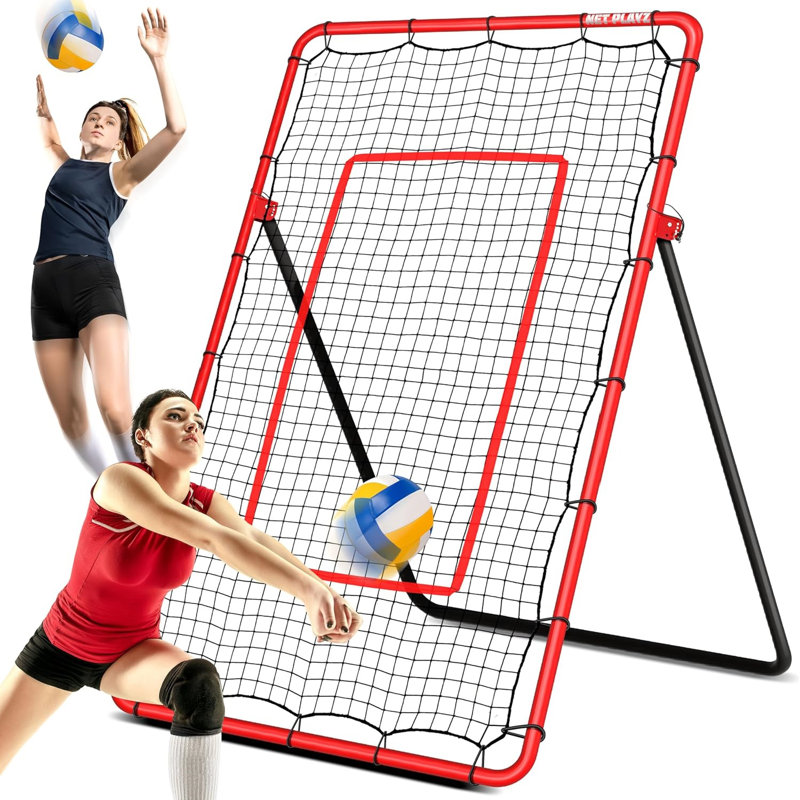 Volleyball Rebounder Net Training Practise Net For Improving Bumping Spiking Serving, Multi-angle | Volleyball Training Gifts, Aids & Equipment 4x7ft