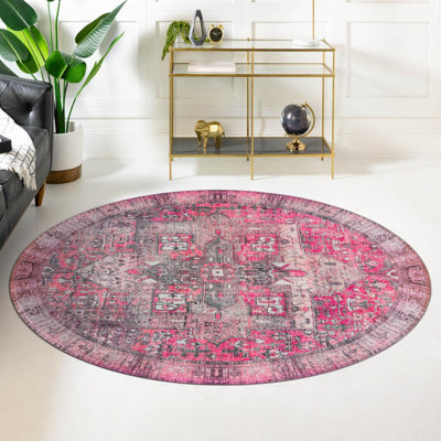Tapis transitionnel de couleur rose-noir