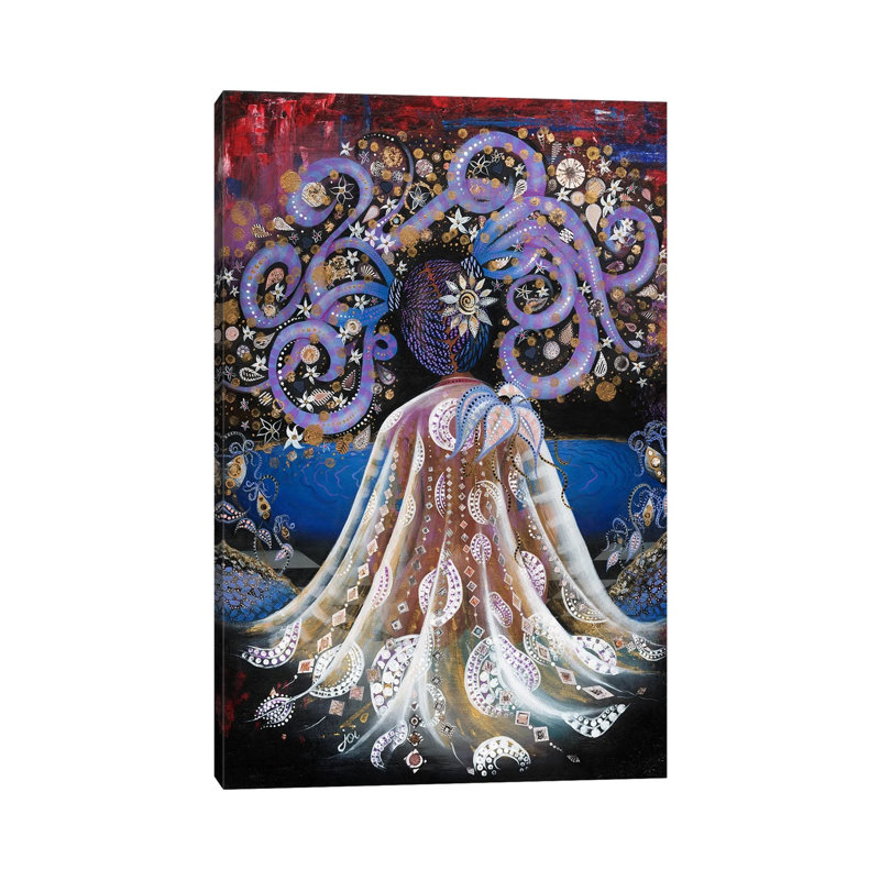 "Night Blooming Jasmine" par Ashley joi, reproduction d’art, Toile tendue, Pas de tapis, H 26 po x l 18 po x P 1,5 po