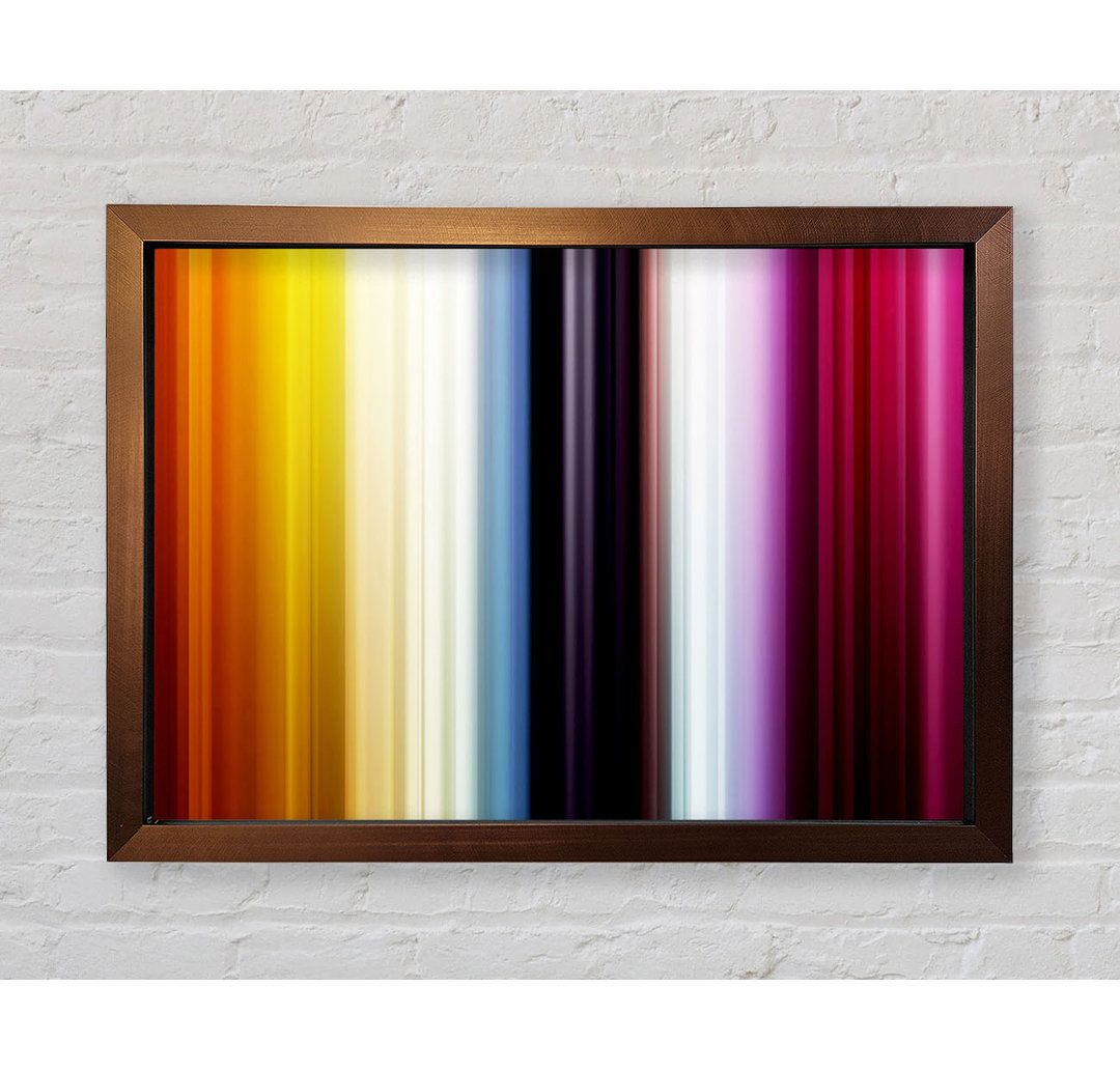 Gerahmtes Leinwandbild Rainbow Stripes