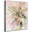 Très grande reproduction d'art sur tissu - Colibri et explosion florale pastel, œuvre d'art décorative pour le salon ou la chambre à coucher - «Assemblage requis du cadre (cadre non fini)»-105075888