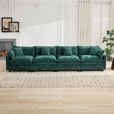 Canapé Cloud (le repose-pieds n'est pas inclus), canapé modulaire moderne, pour la chambre à coucher et un appartement du salon, coussin de siège rembourré à double couche confortable, tissu chenille respirant
