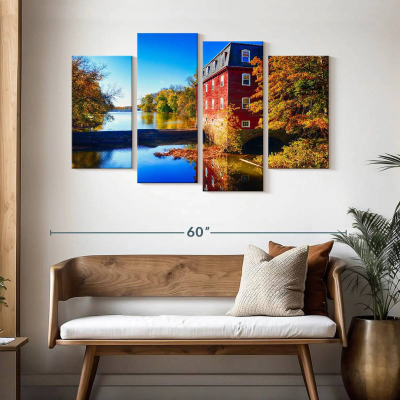 Alvord Kingston Mill, automne pittoresque surplombant le lac