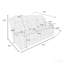 Canapé moderne manuel 1pc avec accoudoirs moelleux et dossier capitonné horizontal port USB finition gris foncé mobilier de salon principal