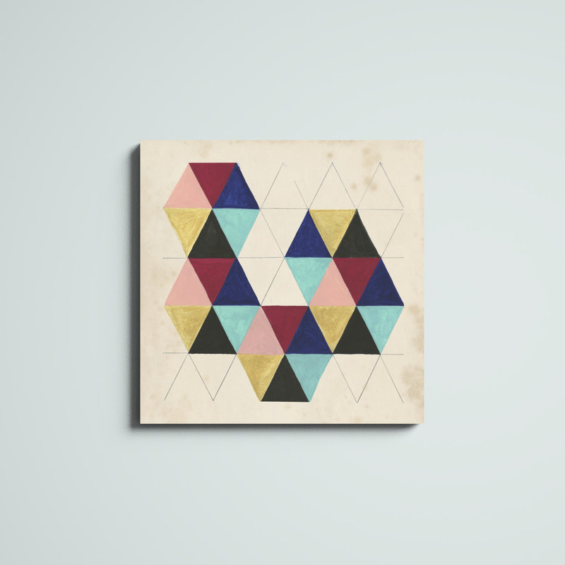 «Geometric Pattern Play III», impression sur toile, H 30 po x l 30 po