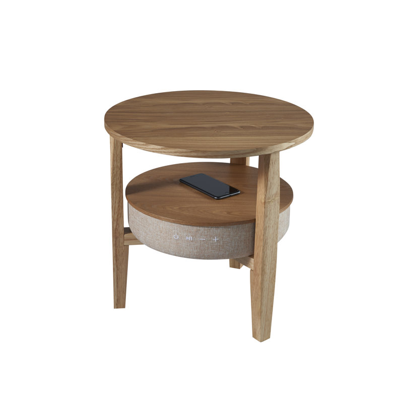 End Table with Built-In Outlets