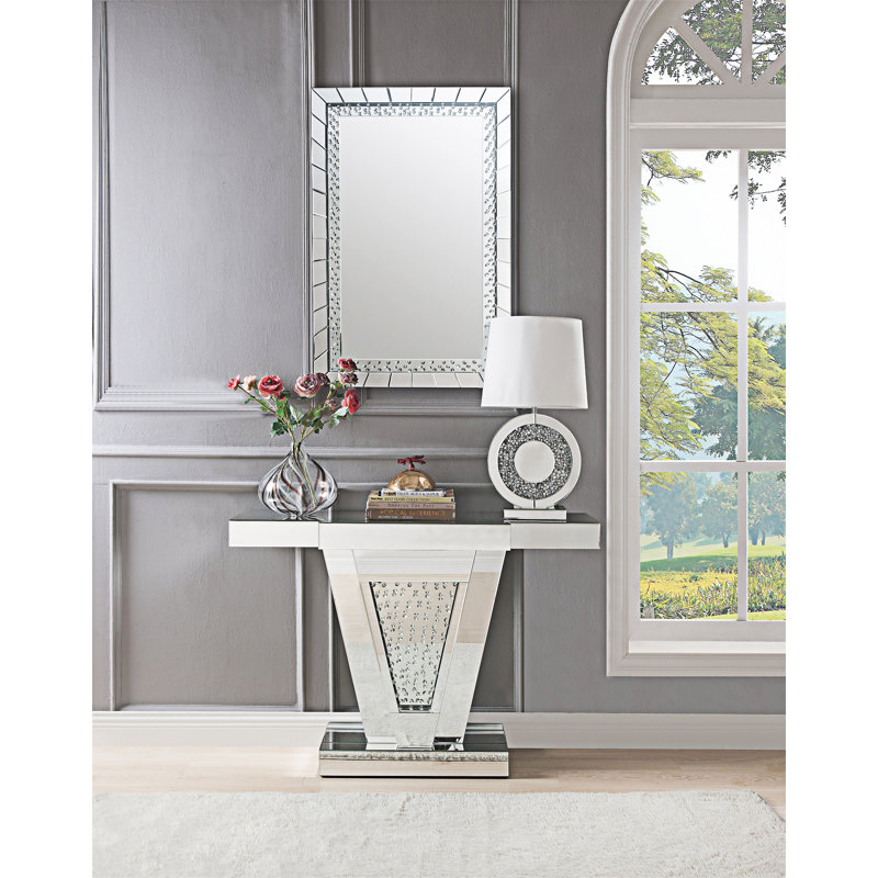 Faux Crystals Accent Mirror