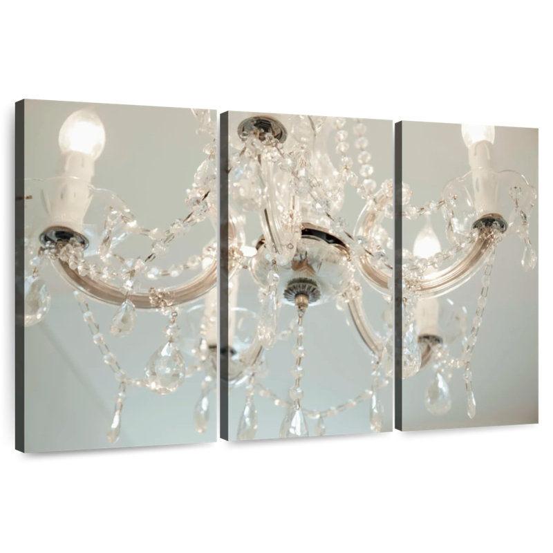 Kerner Luxury White Chandelier, 36" H x 57" W