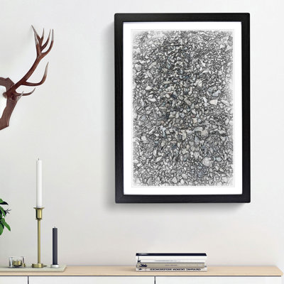 One Thousand Pebbles in Abstract - Picture Frame Graphic Art Print