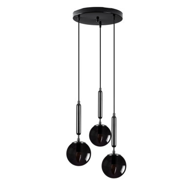 Luminaire suspendu en sphères groupées à 3 lumières