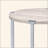 Round End Table With X-Shape Support