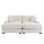 Canapé-lit 84,5 "pour salon avec repose-pieds surdimensionné beige