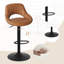 Simonsen Swivel Upholstered and Faux Leather Adjustable Height Bar Stool with Steel Frame-1139129963