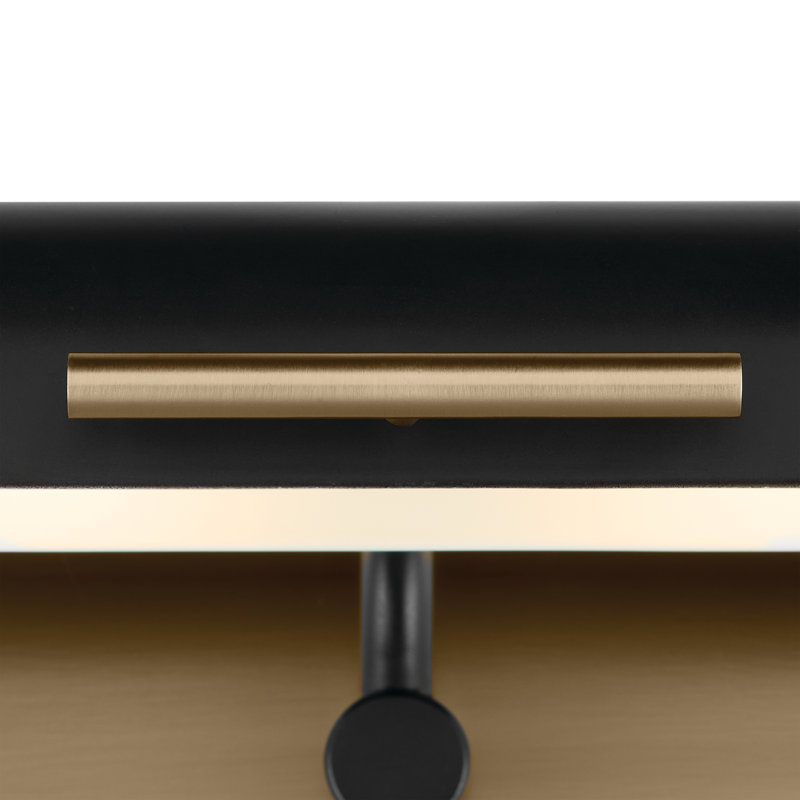Applique pour tableau 2 lumières 23,25 po Caillier en noir, H 4,75 po x l 23,25 po x P 7 po, Noir