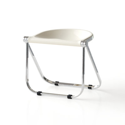 Used Folding Chair Home Transparent Ins Retro Office Leisure Dining Chair Acrylic Creative Stool Portable Outdoor Stool