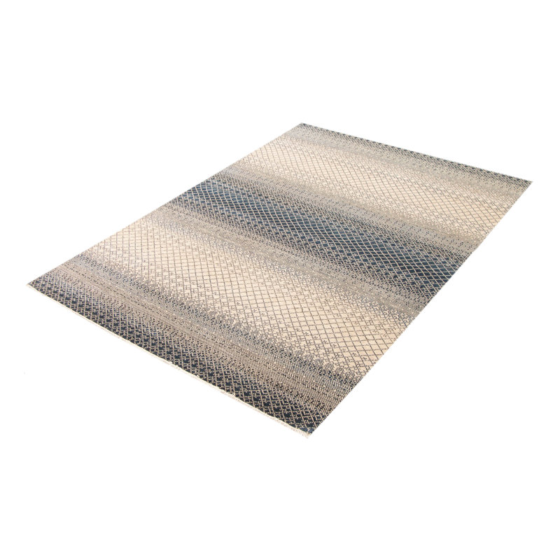 Tapis kaki en soie 6 pi 3 po x 8 pi 10 po
