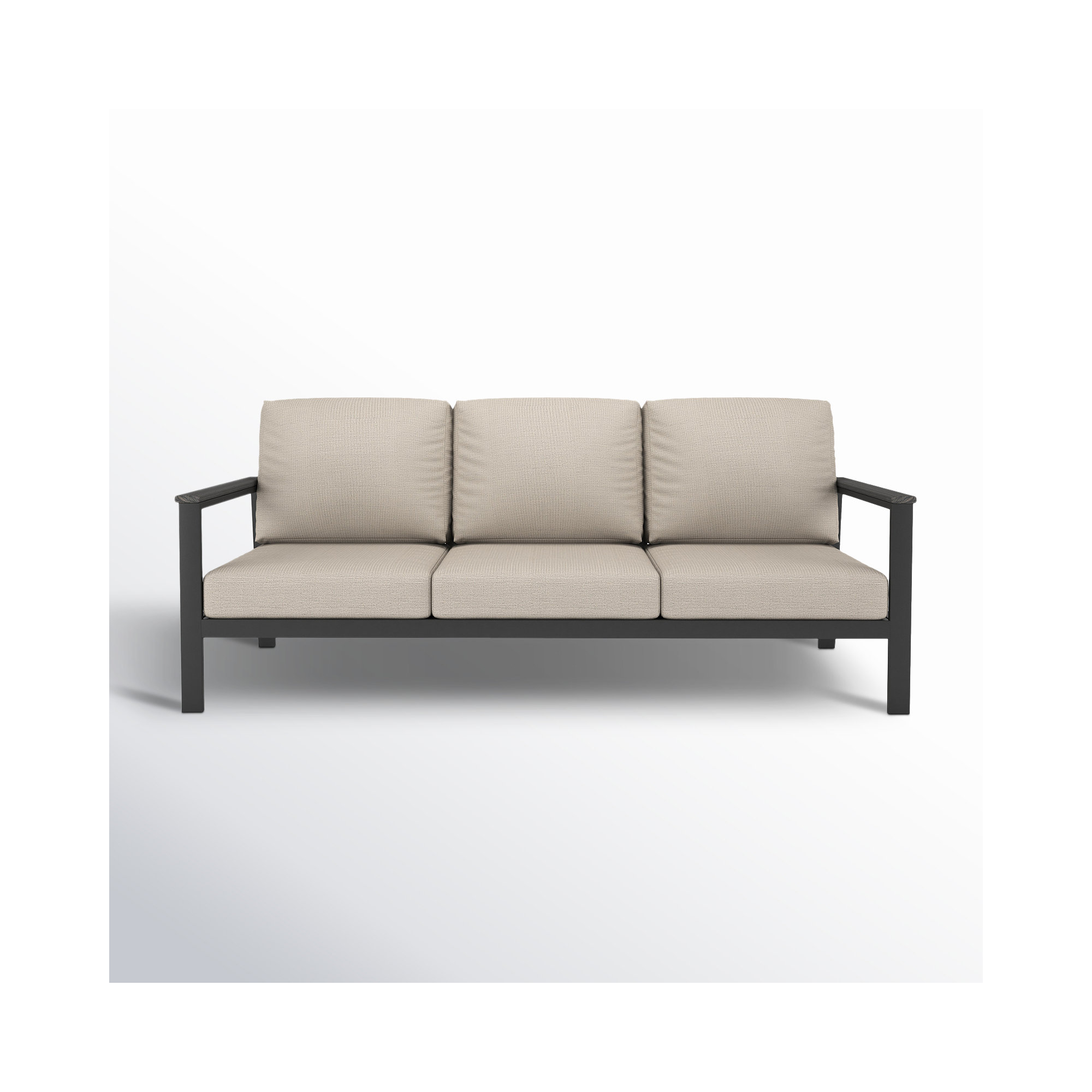 Townsend 80.3" Wide Outdoor Patio Sofa with Sunbrella Cushions, Cast Silver Sunbrella®