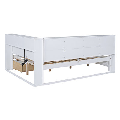 Wooden Daybed With 2 Drawers