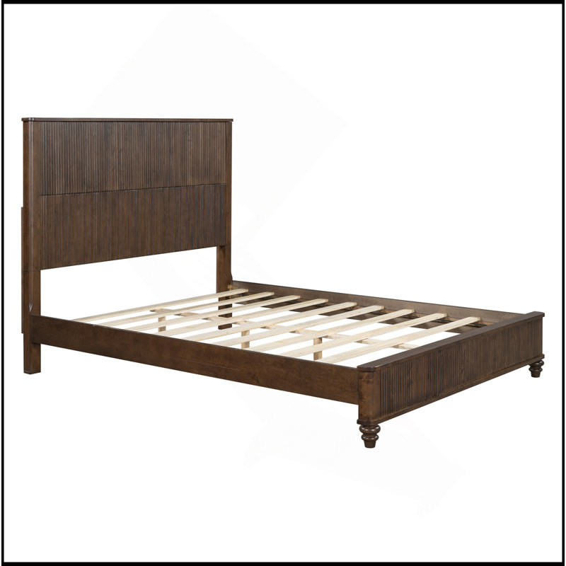 Base de lit en bois massif, base de lit plateforme avec tête de lit, tête de lit haute en bois naturel, aucun sommier nécessaire