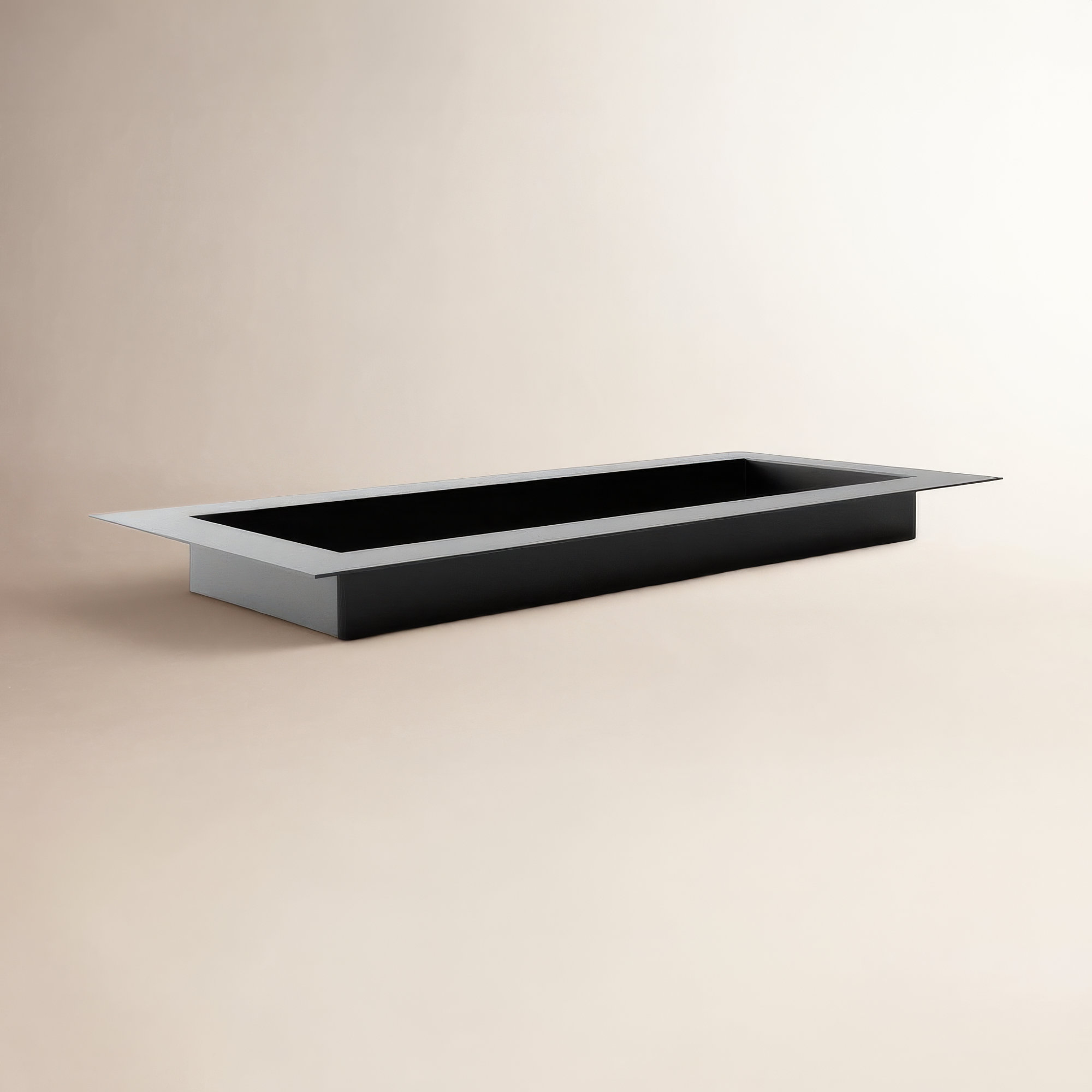 Geo Series Metal Planter Box, Black