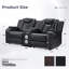 Causeuse inclinable 86,22 po Felix en cuir avec haut-parleur Bluetooth, port USB et éclairage DEL Felix-131563041