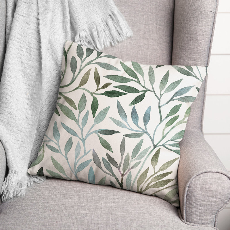 Floral Square Pillow Cover & Insert