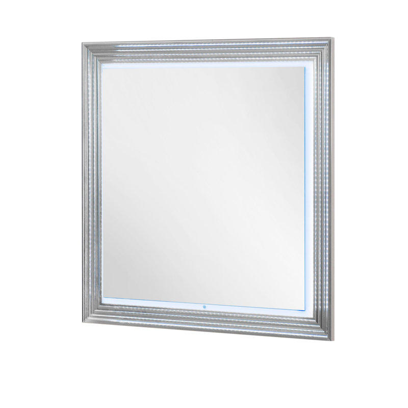 WHITE MARBLE MIRROR WITH LED