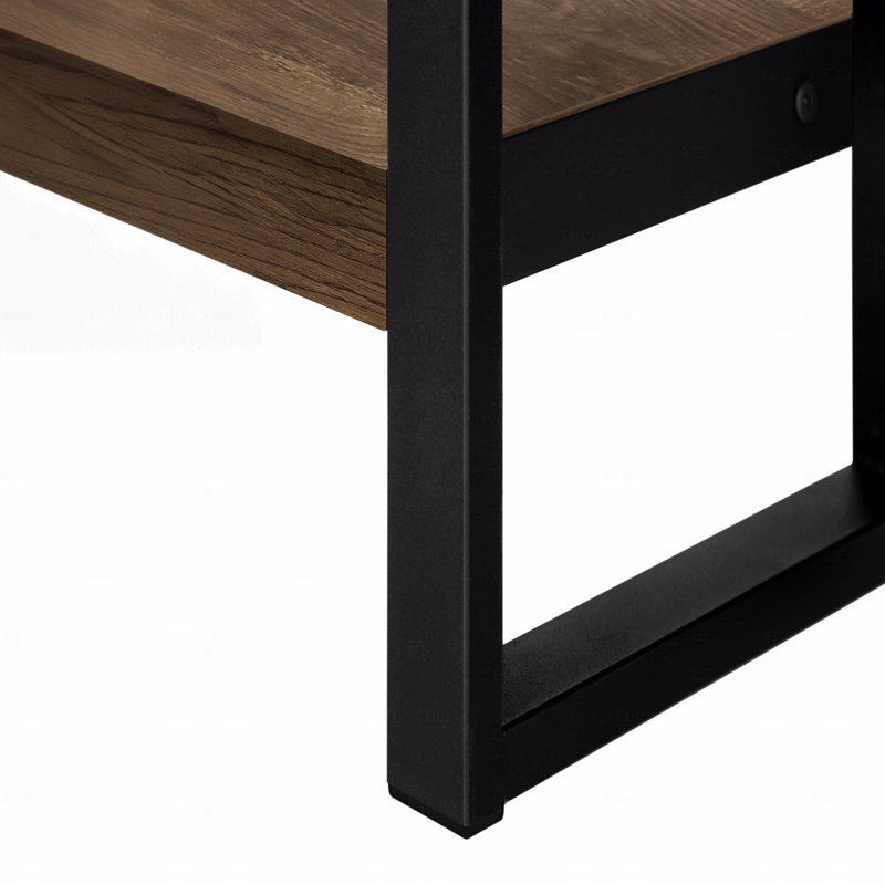 Table d'appoint, table d'appoint, table de bout, table de chevet, lampe, stratifié, métal, industriel