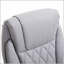 Chaise de bureau ergonomique pivotante à haut dossier et pivotante à 360 ° avec accoudoirs rabattables, chaise berçante de bureau d'ordinateur en similicuir, gris