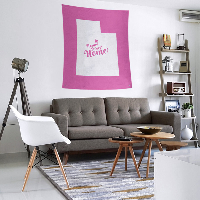 Polyester Tapestry, 80" H x 68" W, Pink