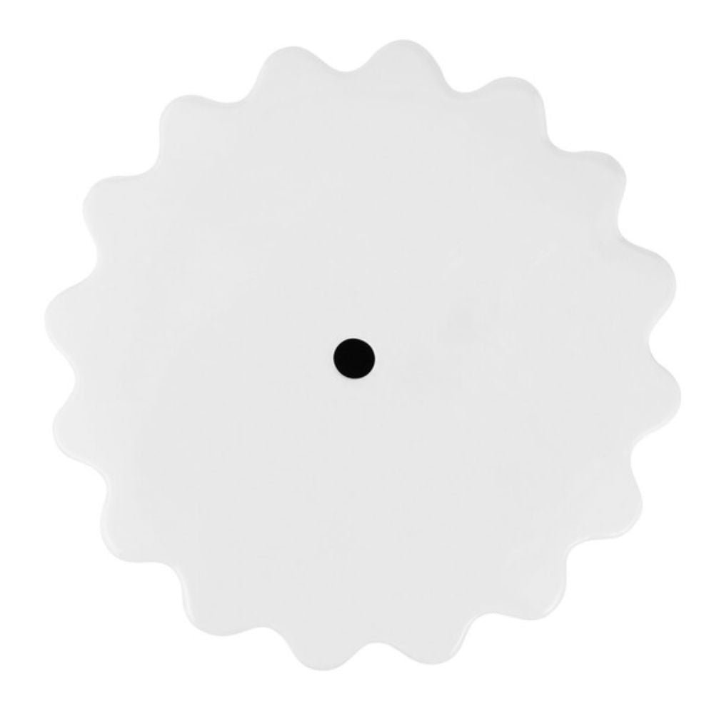 Pier Ceramic Accent Stool, White
