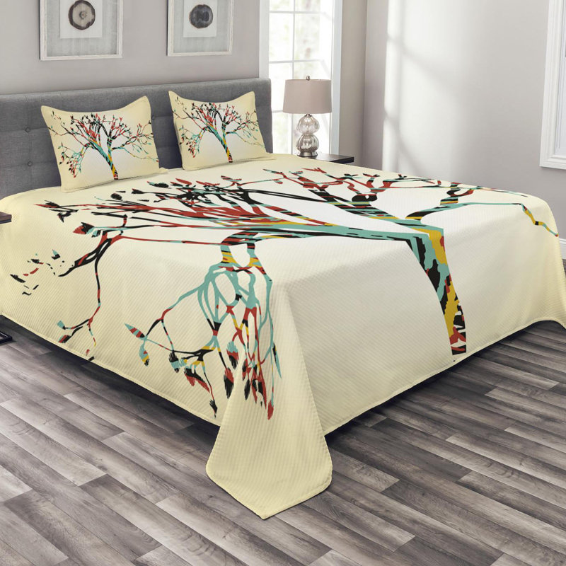 Rustic Polyester Coverlet, Queen Coverlet + 2 Shams