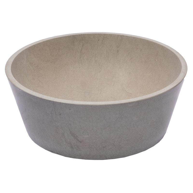 Lavabo de salle de bain vasque circulaire gris