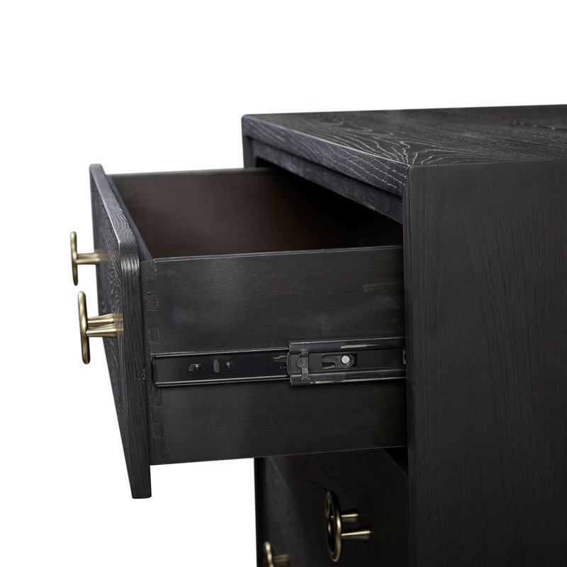 Commode 5 tiroirs au fini poivre