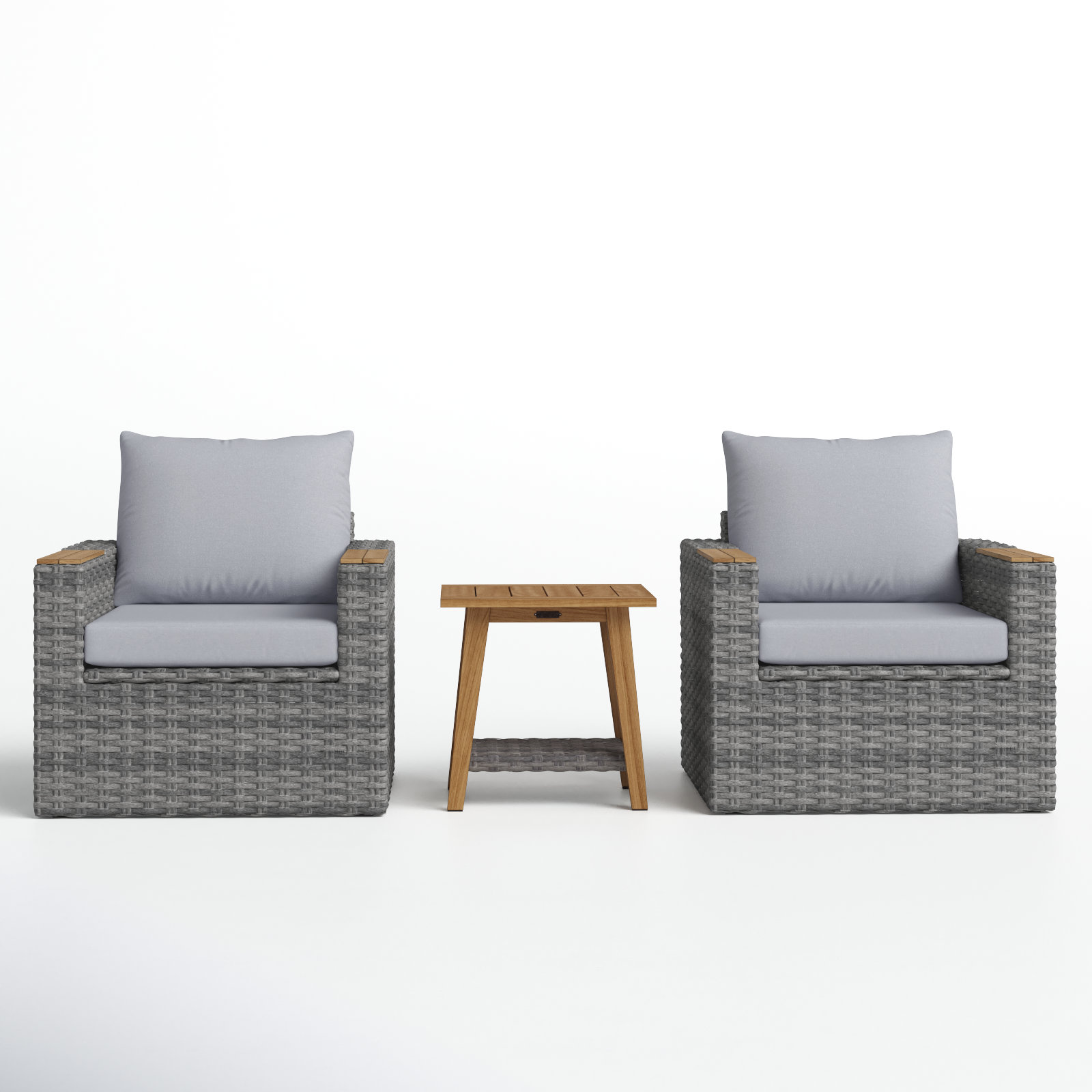 Genesis Teak 2 - Person Patio Conversation Set with Cushions