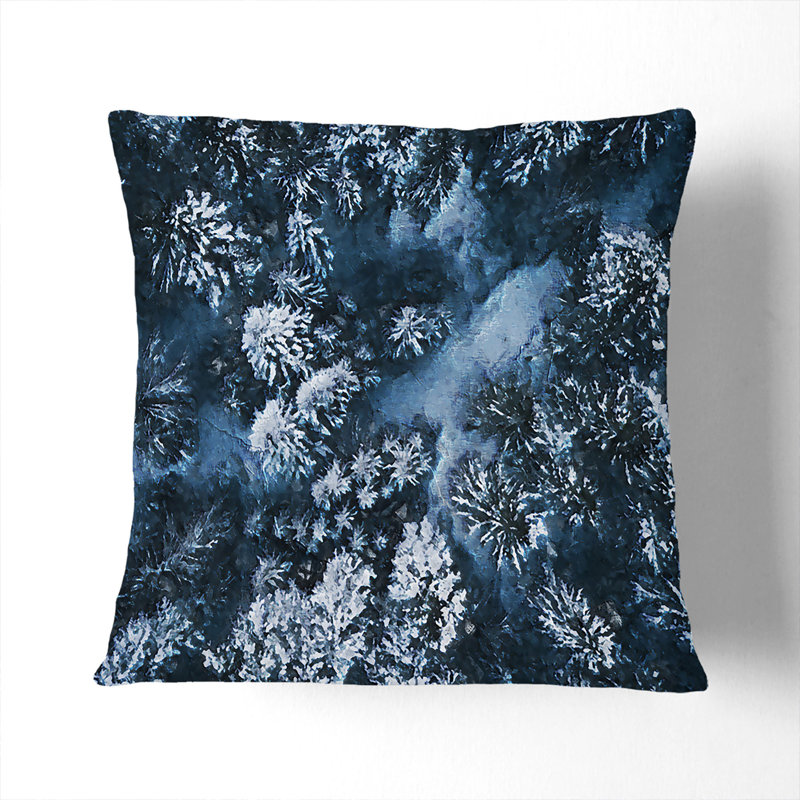 Winter Forest in Bavaria Germany Cushion with Filling, 40cm H x 40cm W x 15cm D