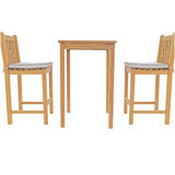 Outdoor 3 - Piece Teak Bistro Set with Cushions