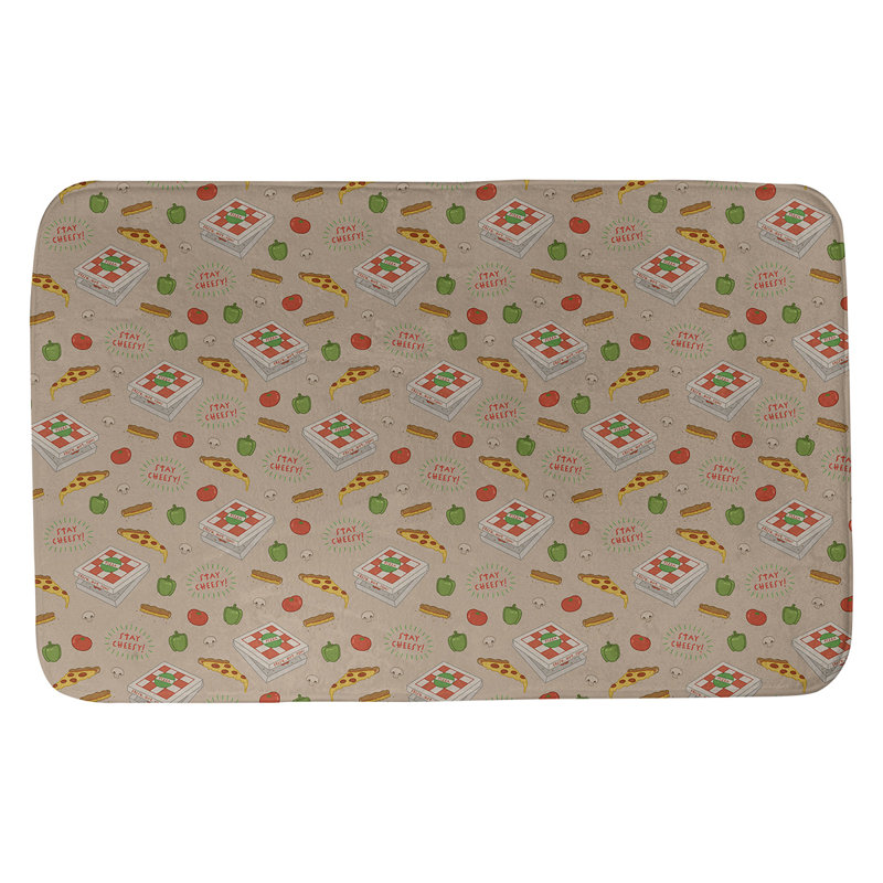 Tapis pour salle de bain Avicia, l 17 po x L 24 po, Gris