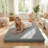 Japanese Futon Mattress, Twin Size, 3.5" Foldable Floor Mattress & Sleeping Pad, Grey-1528549402