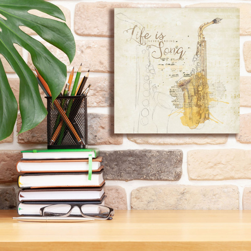 "Epic Graffiti" Musical Gift 2 "par Katie pertiet, art mural sur toile, H 12 po x l 12 po x P 0,75 po