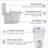 Elongated Comfort Height 1.1/1.60 One Piece Toilet, Soft Closing Seat, Glossy White, Water, High Flush Score, Floor Installation Simplicity Toilet With , Design, Water Function, Quick Install