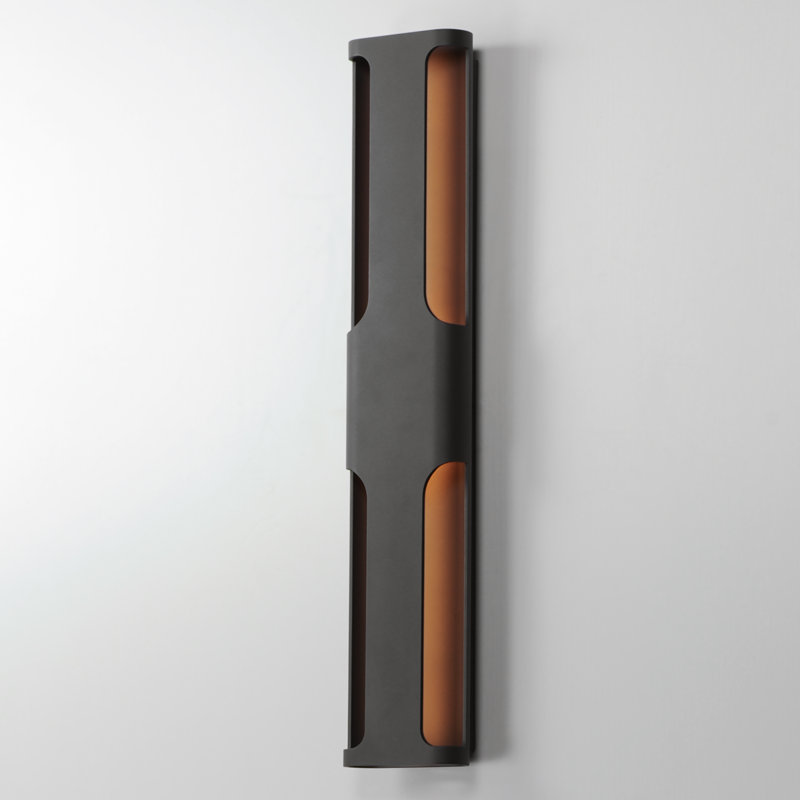 Applique murale en aluminium Alessja, H 33,5 po x l 6,25 po x P 3,25 po, Bronze architectural