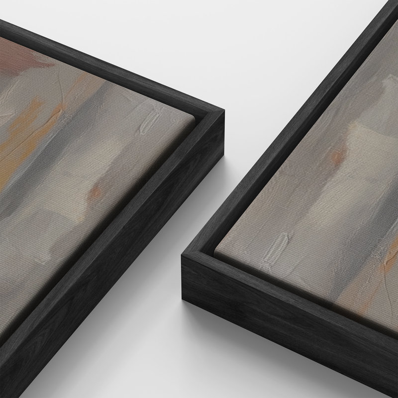 «Neutral Abstract Desert Art», impression murale, Noir, H 30 po x l 60 po