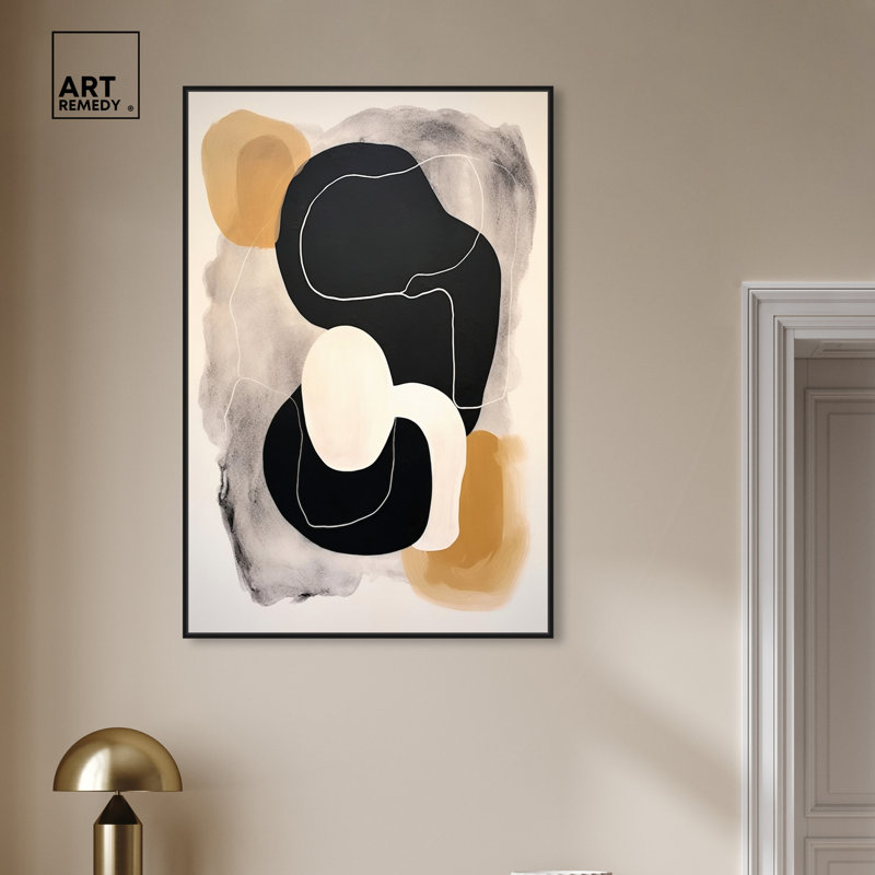 Art mural Milk Butterscotch And Chocolate, H 55 po x l 37 po, Cadre noir