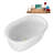 47" Streamline Soaking Acrylic Freestanding Bathtub, Bamboo Tray, Drain-103682532
