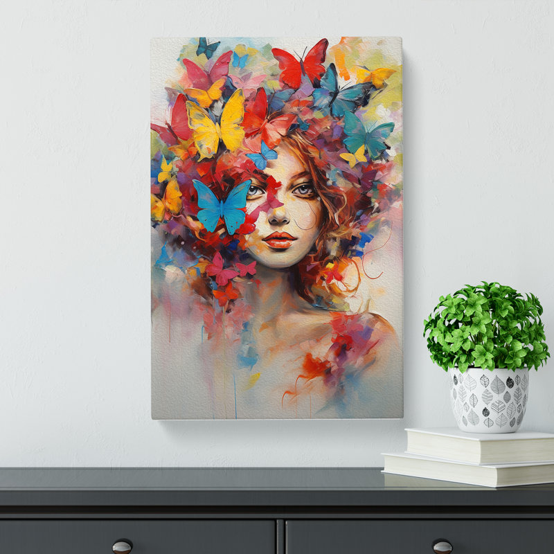 Butterfly Expressionism No.2 - Wrapped Canvas Print, 60cm H x 40cm W x 3cm D